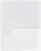 Vista 114 de JAM PAPER Heavy Duty Plastic Two Pocket Extra Tough School Folders - Blue - 6/Pack