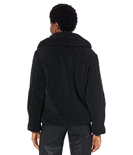 Sam Edelman Short Front Zip Teddy Coat with Patch Pockets2