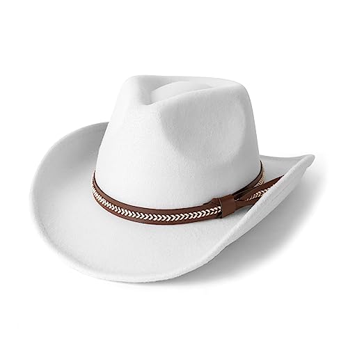 Image of Men & Women Classic Wide Brim Western Cowboy Cowgirl Hat