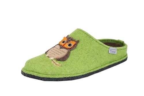 Tofee Damen Pantoffel Filzsohle Hausschuh Eulenmotiv, Größe:39 EU,...