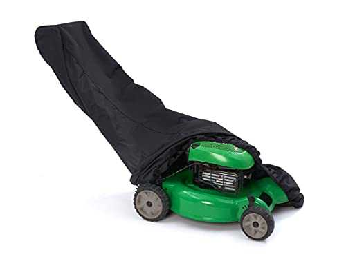 Covermates Lawn Mower Cover - Light Weight Material, Weather Resistant, Elastic Hem, Ac & Equipment-Black #TOP11