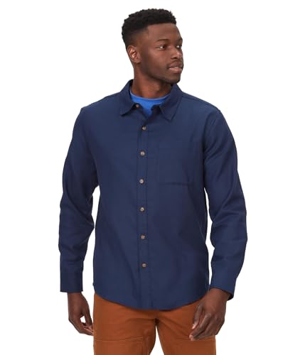 MARMOT Fairfax Lightweight Flannel Long Sleeve Arctic Navy MD