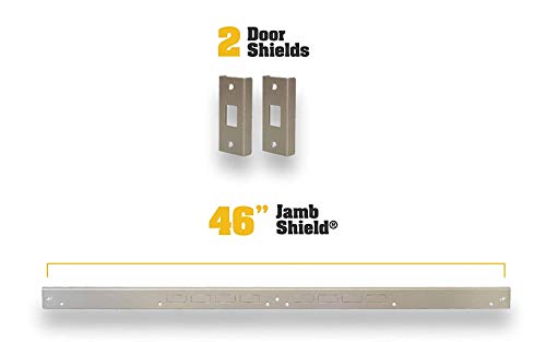 Door Armor Mini - Door Security Reinforcement Kit For Jamb, Frame, Strike Plate - Diy Home Security – Satin Nickel #TOP1