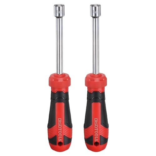 Image of sourcing map 2 Pcs SAE Nut Driver 3/8" CR-V Non-Magnetic Tip Hollow Shafts Hex Socket Screwdriver with Anti-Slip Handle for Automobile Repair Bit Driver