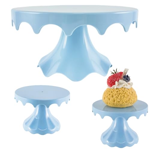 Mini Cake Stand Set of 3 Macaroon Blue