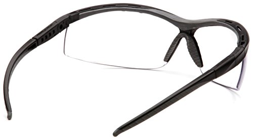Pyramex Pacifica Safety Eyewear, Clear Lens With Black Frame Gray Cushioned Brow Protector #TOP3