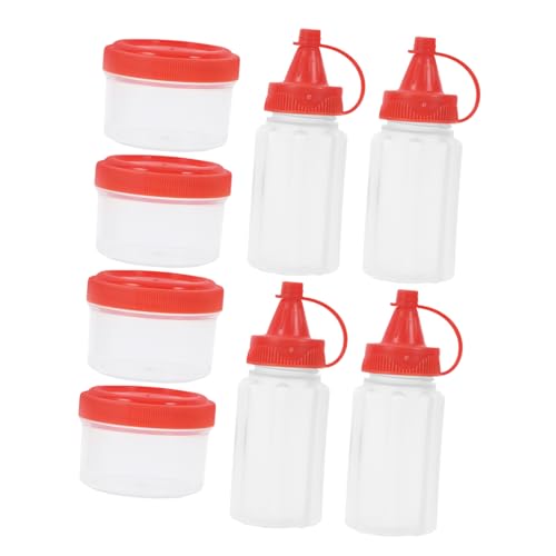 Unomor Mini Sauce Containers Squeeze Bottles for Salad Dressing Condiment Squeeze Bottles for Travel Pp Material Sauce Cups Compact Stylish Dressing Containers