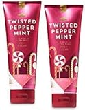 Bath and Body Works 2 Pack Twisted Peppermint Ultra Shea Body Cream 8 Oz.