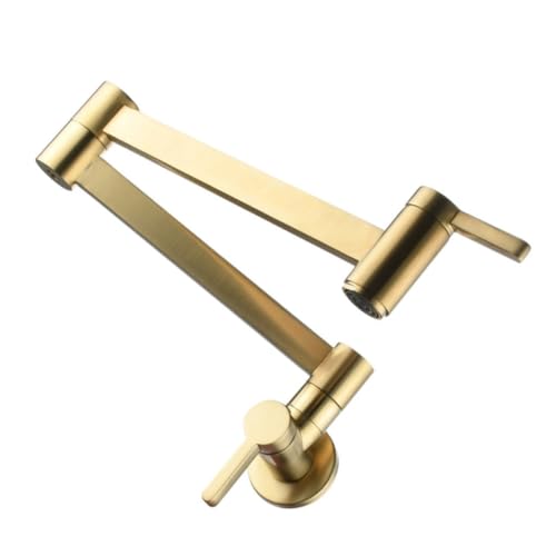 Grifo plegable de cobre dorado Alipis ajustable para evitar salpicaduras 2