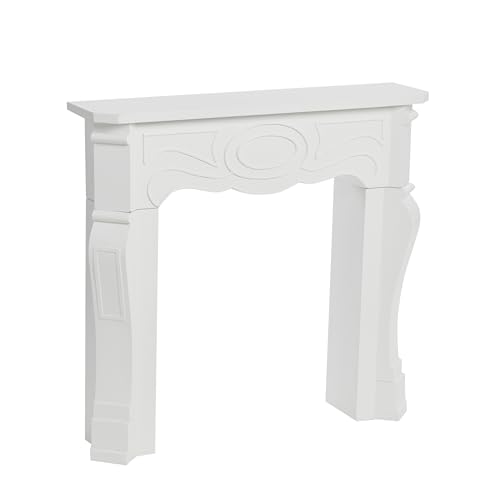 Creative Co-Op Victorian Fireplace Mantel, White