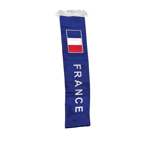 Echarpe Supporter 135cm en Tissu Satiné France Tricolore Bleu Blanc Rouge pour Supporter de l'équipe de France, Idéal pour Supporter l'équipe de France pendant la...