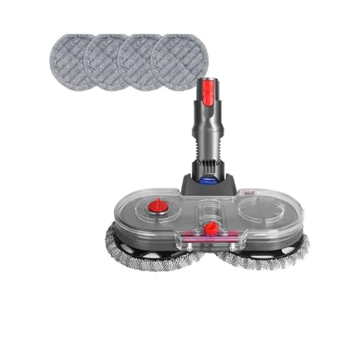 SQJZWOD Electric Floor Mop Head .Compatible for Dyson V12 Slim / V10 Slim. Vacuum Cleaner Attachment with Water Reservoir Cleaning Rag Cloth Parts, Greyred, tan9983cd00