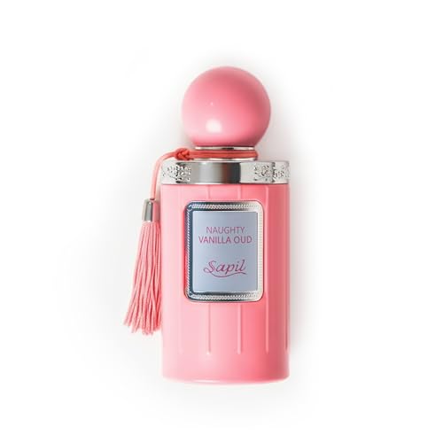 Sapil Naughty Vanilla Oud Eau de Parfum – Long Lasting Unisex Gourmand Perfume | Vanilla, Honey & Amber Notes | Sweet Warm Oud Fragrance | 3.4 oz / 100ml