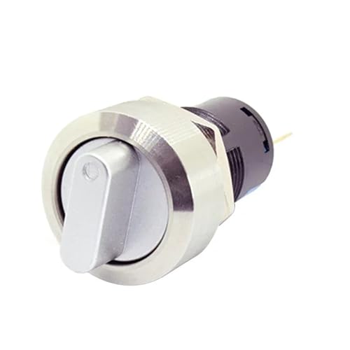 Selector rotativo de 16mm ON-OFF con interruptor de botón metálico SPDT 7