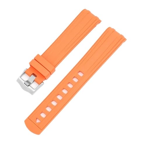 Bracelet montre caoutchouc haut de gamme à extrémité incurvée pour Seamaster