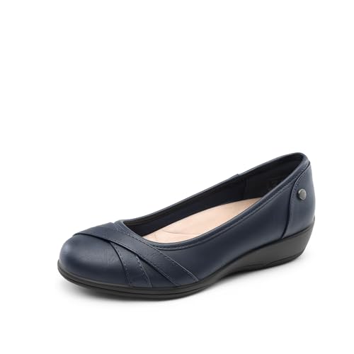 DREAM PAIRS Bailarinas Zapatos Planos Comodas con Tacones de Cuña Comodas con Plantilla Acholchada Clasico Imagen de DREAM PAIRS Bailarinas Zapatos Planos Comodas con Tacones de Cuña Comodas con Plantilla Acholchada Clasico