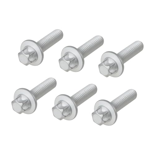 Image of eMagTech 6 Pack M8 Exhaust Bolts A0009906803 0009906803 Compatible with Mercedes C-Class W203 C200 CDI