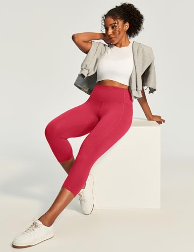 Image of Ewedoos Capri Leggings for Women High Waisted Yoga Pants with Pockets for Women Tummy Control Workout Leggings Yoga Capris