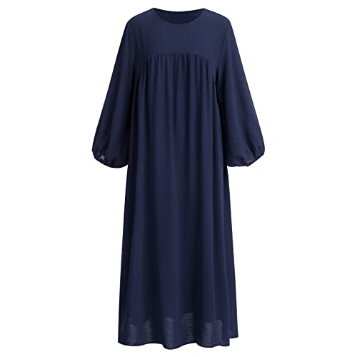 Abaya Dubaï bleu marine pour la prière et sorties quotidiennes