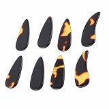 HUIOP Palhetas chinesas, 8 peças, banjo de dedo, ukulele, guitarra, alaúde, instrumento, acessórios, feito de celuloide para resposta de tonalidade quente, controle aprimorado do jogador, leve