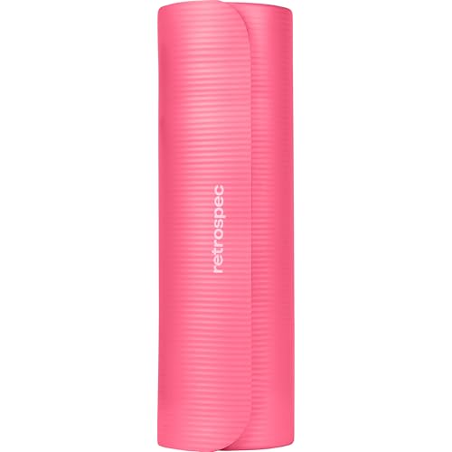Image of Retrospec Solana Yoga Mat Thick 1 /2in Non-Slip Workout Mat with Nylon Strap - 72x24in Exercise Mat for Pilates, Stretching & Fitness - BPA Free, Easy Clean