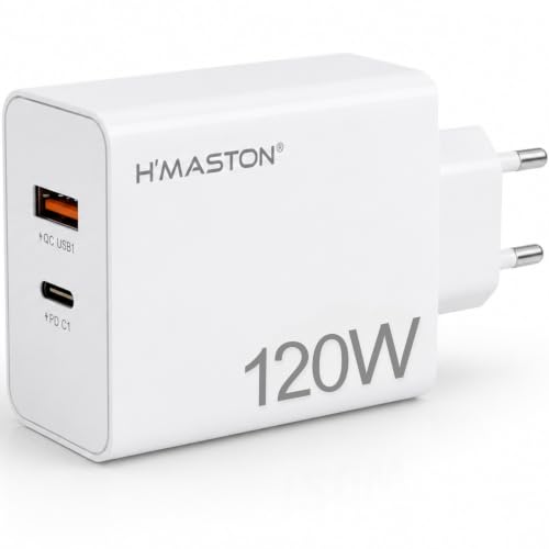 Carregador Turbo 120W Duas Portas, Compatível com Tipo C, Iphone 15,16, IOS, Android, Galaxy, Xiaomi, Motorola, Samsung, Tablets, Notebooks, Carga até 8x + Rápida Premium