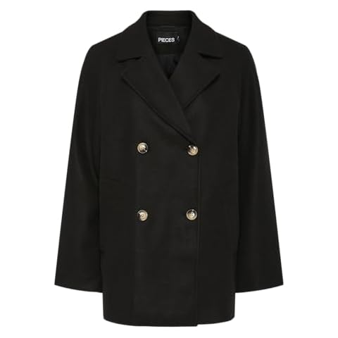 Manteau Court PIECES Noir XS Cover