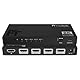 FeinTech SP410 HDMI 2.1 Splitter 1 In 4 Out - 4K 120Hz 8K VRR ALLM, Verteiler Mit Downscaler für 4 Monitore, CEC-Pass, Kompatibel Mit HDCP 2.3, HDR, Dolby Vision