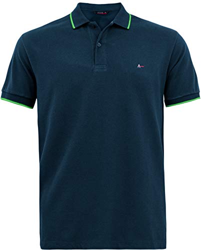 Camisa Polo listras na gola, Aramis, Masculino, Marinho/Verde, M