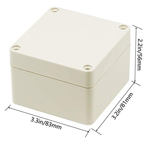 Zulkit Junction Box Abs Plastic Dustproof Waterproof Ip65 Universal Electrical Boxes Project Enclosure Gray 3.3 X 3.2 X 2.2 Inch (83 X 81 X 56 Mm) #TOP1