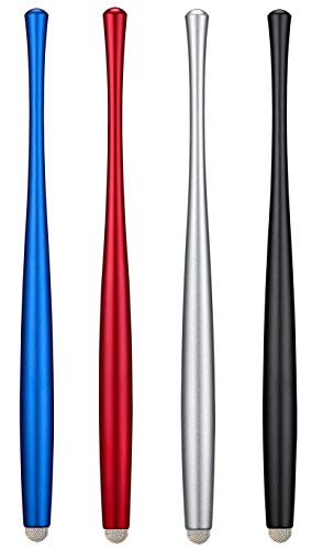 CCIVV 100 4-Packs Slim Waist Stylus Pens for Touch Screen (Black,Silver,Blue, Red)
