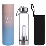 SAOI Crystal Water Bottle - Clear Quartz - Natural...