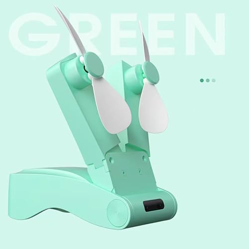 Eastuy Tragbarer klappbarer Schreibtischventilator, faltbarer Schreibtischventilator,Wiederaufladbarer persönlicher Ventilator | Persönlicher Ventilator für Schlafzimmer, tragbarer Ventilator, – Bild 3