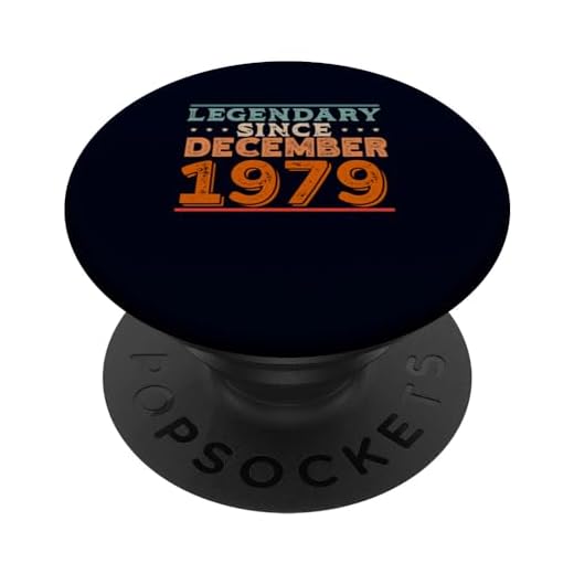 Legendario desde diciembre de 1979 Retro Vintage Fiesta de cumpleaños PopSockets PopGrip Intercambiable