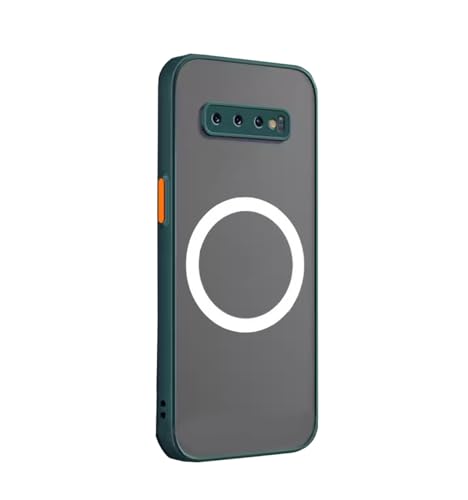 Doowear Galaxy S10+ Plus Case Magnetic [Support Magsafe Charger] Wireless Anti-Scratch Shockproof Matte Clear Full Camera Protection Slim Thin Phone Cover Case for Samsung Galaxy S10 Plus 6.4