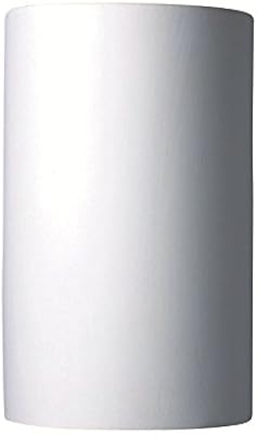 Justice Design Group Lighting CER-1265-BIS Justice Design Group-Ambiance Collection-Large Cylinder Wall Sconce-Open Top & Bottom Finish, Bisque (Unfinished Ceramic)
