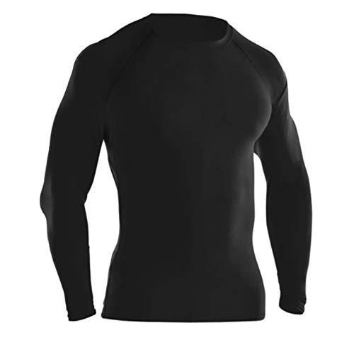 Camisa Uv Ayron Térmica esportiva Unissex Blusa Uv Compressão Rash Guard Poliéster (Preto, G)