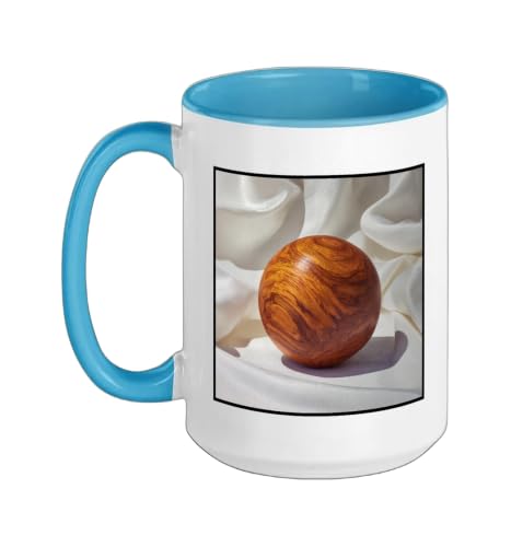 Spherical Orbit Geometry Planet Sphere Ceramic Mug, Blue/White, 15oz