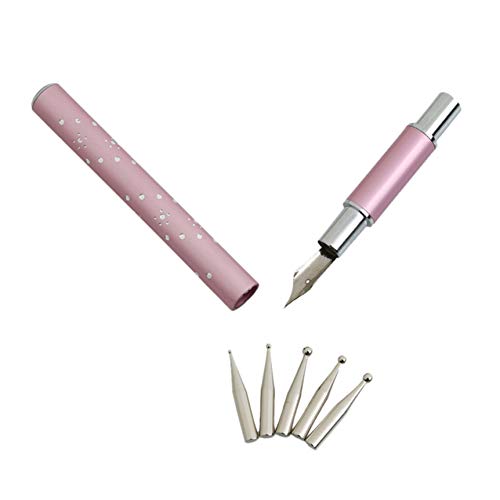 FGJFJ Stylo Plume D'Art D'Ongle Avec des Fournitures de Manucure de Stylo de Peinture de Diamant de Remplacement pour Le Salon de Manucure Cover