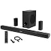 Audizio SB100 5.1 Surround Sound System for TV, Home Theatre System with Soundbar, Wired Subwoofer and Rear Speakers, HDMI ARC, Optical, Bluetooth, USB, 160W