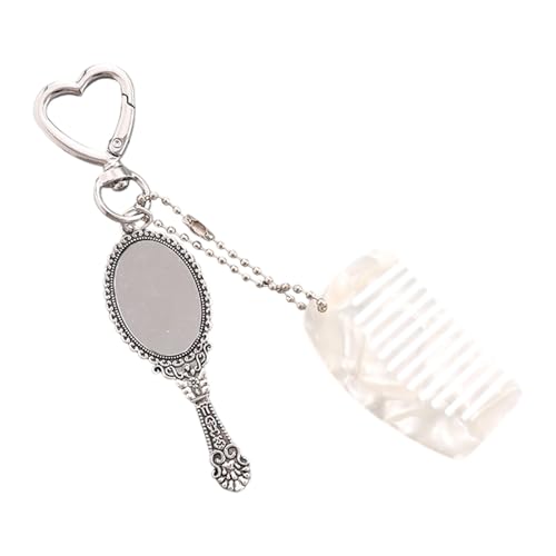 Multifunctional Acetate Keychain Accessory Combines Detangling Comb with Alloy Fastener Portable Multifunctional Keychain with C