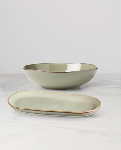 Oneida 897206 Organic Shades 2-Piece Serving Set, Green