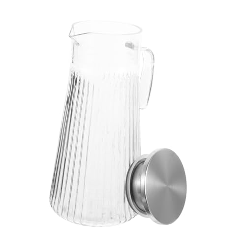 PartyKindom Jarra de Agua Acrílica Transparente Resistente al Calor con Tapa para Bebidas Frías y Calientes Hogar y Oficina Alta Capacidad para Reuniones Familiares