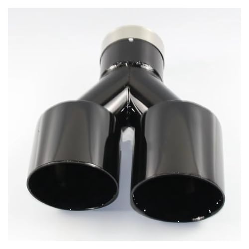 Tuyau d'échappement double sortie Y en inox 63mm vers 101mm bord droit