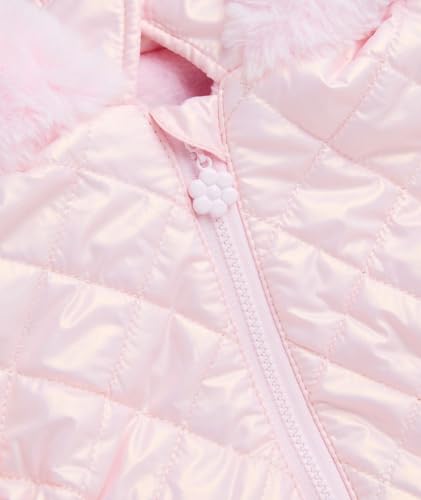 SIRRI Girls' Hooded Puffer Coat - Quilted Winter Jacket with Bow Details, Warm Outerwear for Toddlers4