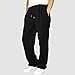 Baggy Sweatpants for Boys Teens Loose Fit Open Bottom Sweat Pants Elastic Waist Trousers (A-Black, 7-8 Years)