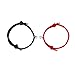 Zeayebsr 1 par de pulseras magnéticas personalizadas para parejas cuerda de atracción mutua las mejores pulseras a juego para pulseras trenzadas a juego regalo para mujeres y hombres (negro + rojo)
