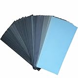 lija fina para metal [El tamaño es preciso y fácil de identificar] Todos los tamaños de papel de lija son de 23 cm x 9 cm y también se pueden cortar en cualquier tamaño según sea necesario. El papel de lija suave en la parte posterior asegura que pueda sujetarlo firmemente. Puede usarlo para limpiar suavemente las cosas.