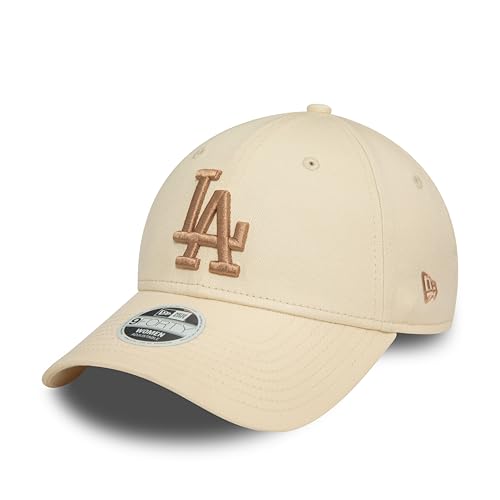 New Era Los Angeles Dodgers Cap Kappe Basecap MLB Teamlogo verstellbar Frau Mädchen beige - One-Size