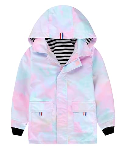 Image of Hiheart Boys Girls Waterproof Hooded Jackets Cotton Lined Rain Jackets